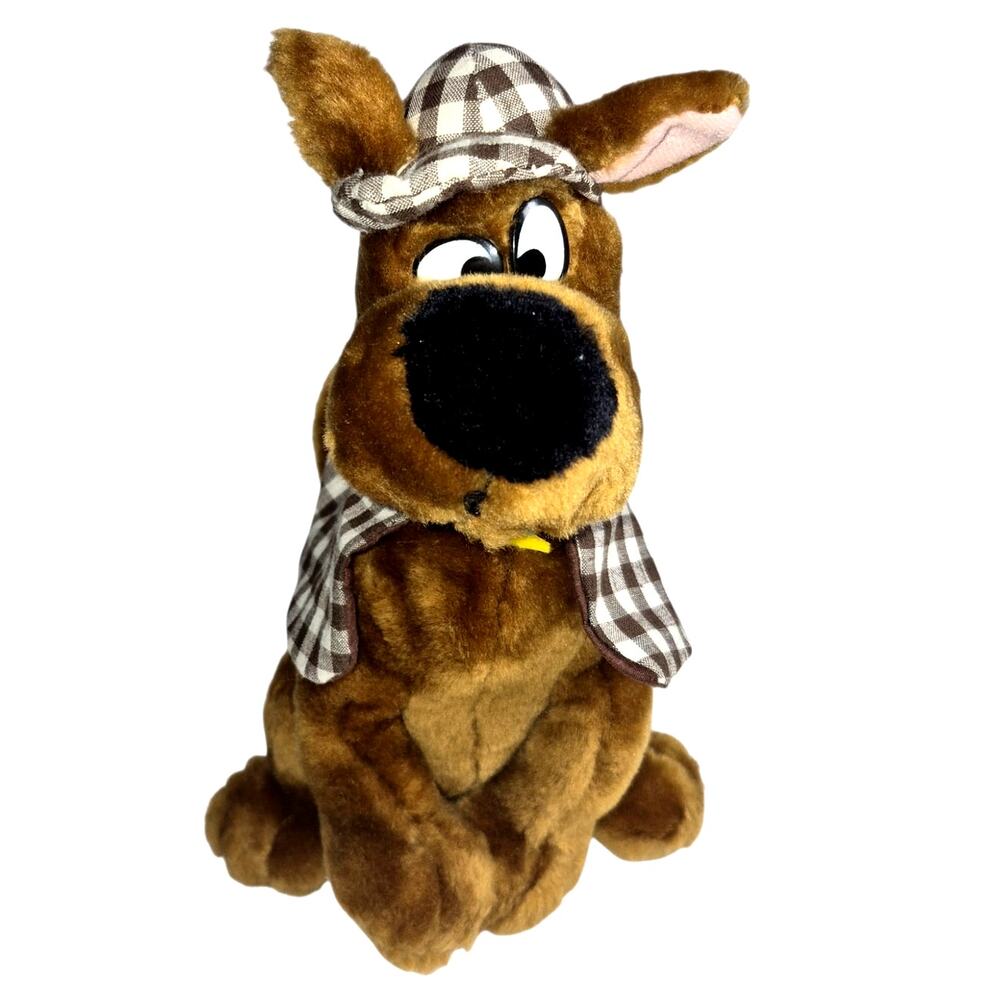 Vintage 1990s Cartoon Network "Sherlock" Scooby Doo Small Standing Plush 11"